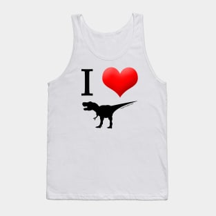 I Heart Dinos #black Tank Top